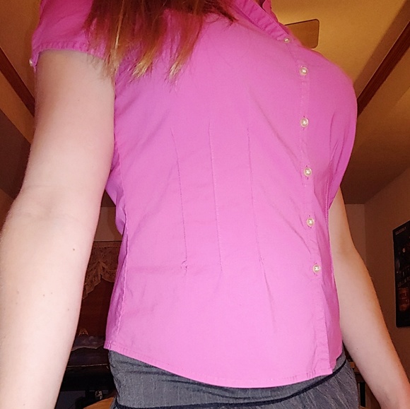 Tops | Hot Pink Work Shirt | Poshmark